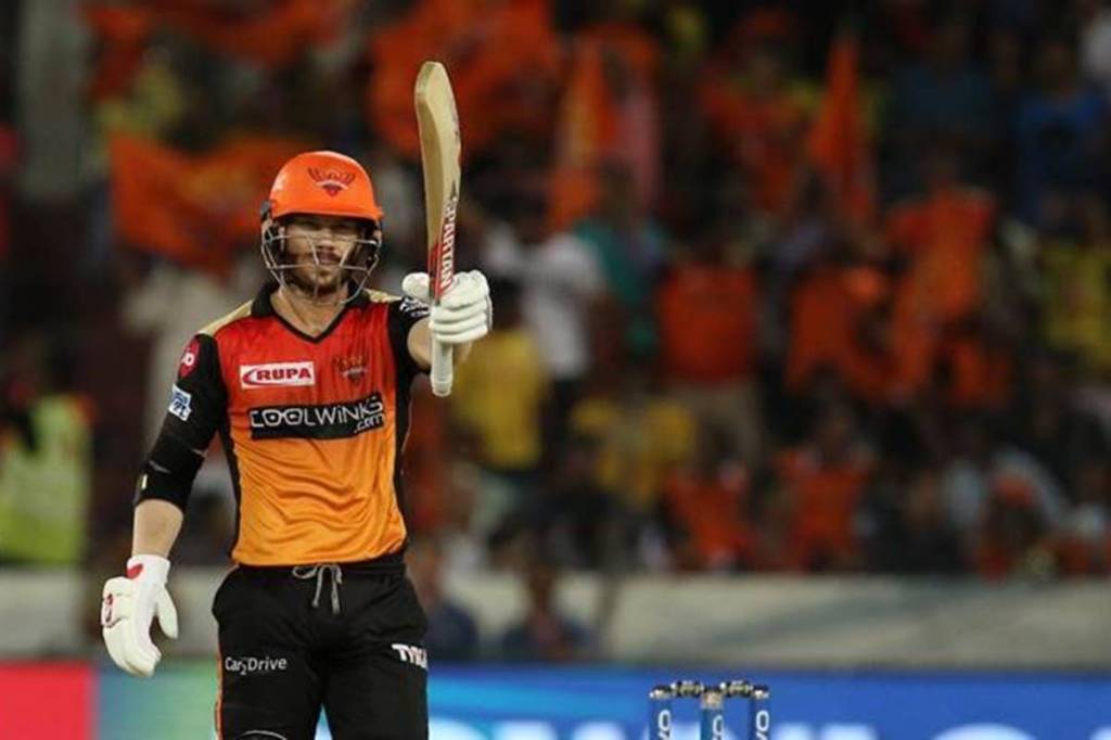 Manish Pandey had a partnership of 73 off 10 overs for the second wicket with skipper David Warner (48 off 38 balls), pictured, who also looked scratchy and struggled for timing. Manish Pandey had a partnership of 73 off 10 overs for the second wicket with skipper David Warner (48 off 38 balls), pictured, who also looked scratchy and struggled for timing.