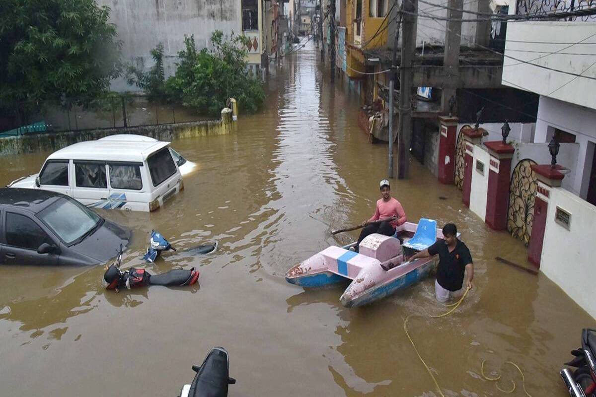 In August 2000 also, the city had been flooded. (Image: PTI) In August 2000 also, the city had been flooded. (Image: PTI)