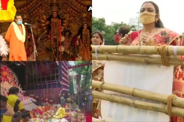 Durga Puja, Durga Puja 2020, Purga Pujo 2020, West Bengal, Kolkata, Calcutta High Court, Maha Ashtami, Ashtami, Navami, sandhya aarti, coronavirus, corona updates, covid news, mamata banerjee