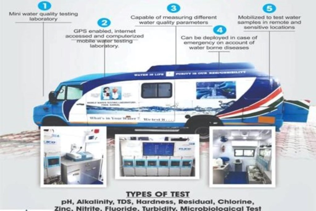 The van would be stationed at the Karnal-based State Water Testing Laboratory, and would operate throughout the state. (Image: PIB) The van would be stationed at the Karnal-based State Water Testing Laboratory, and would operate throughout the state. (Image: PIB)