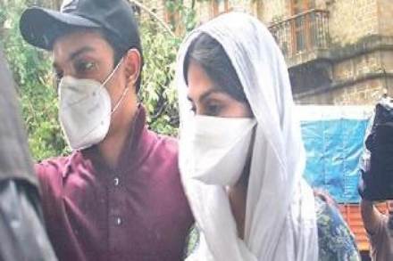 Rhea Chakraborty and her brother was arrested last month by the Narcotics Control Bureau (NCB) in connection with its drugs probe related to the case of Rajput's death. (File photo: PTI)