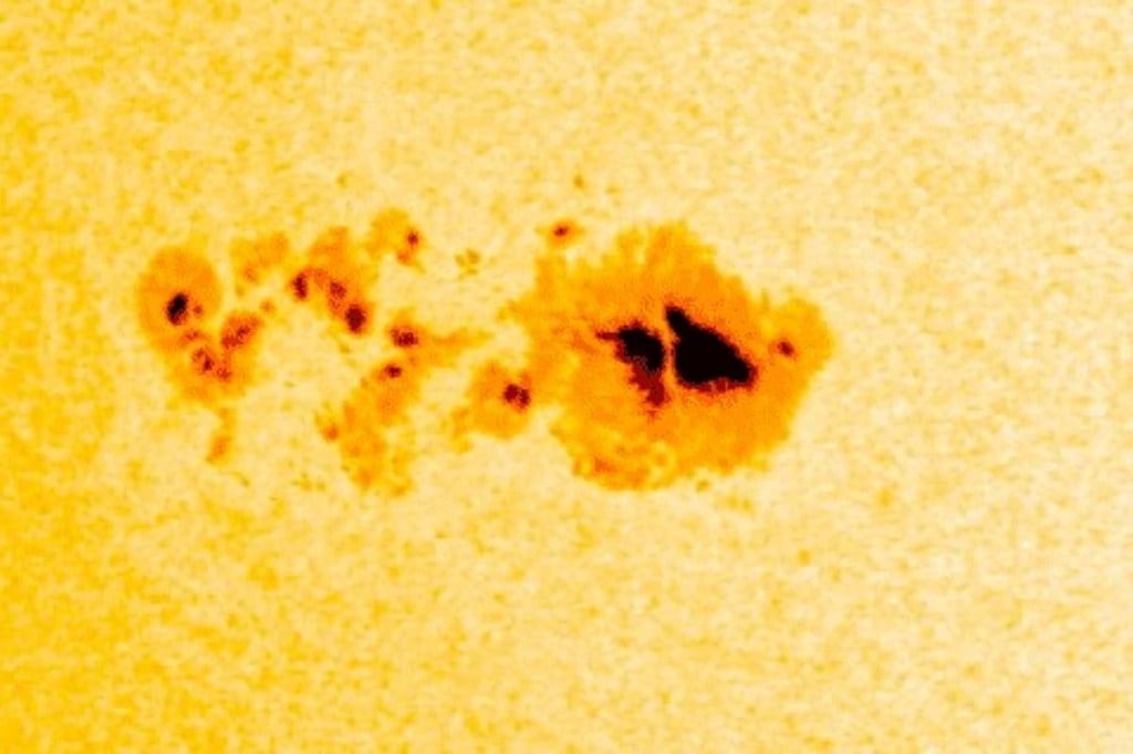 Sunspots are the dark patches on the Sun’s surface due to the star’s magnetic field. (Image: NASA) Sunspots are the dark patches on the Sun’s surface due to the star’s magnetic field. (Image: NASA)