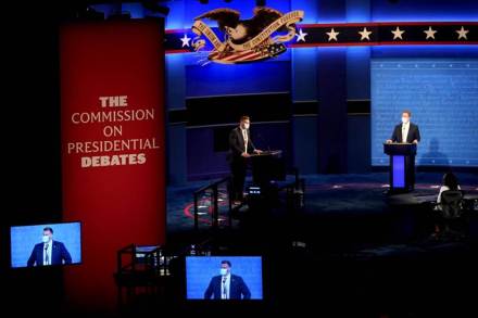 The 90-minute prime-time meeting comes just 12 days before Election Day. (Photo source: AP)
