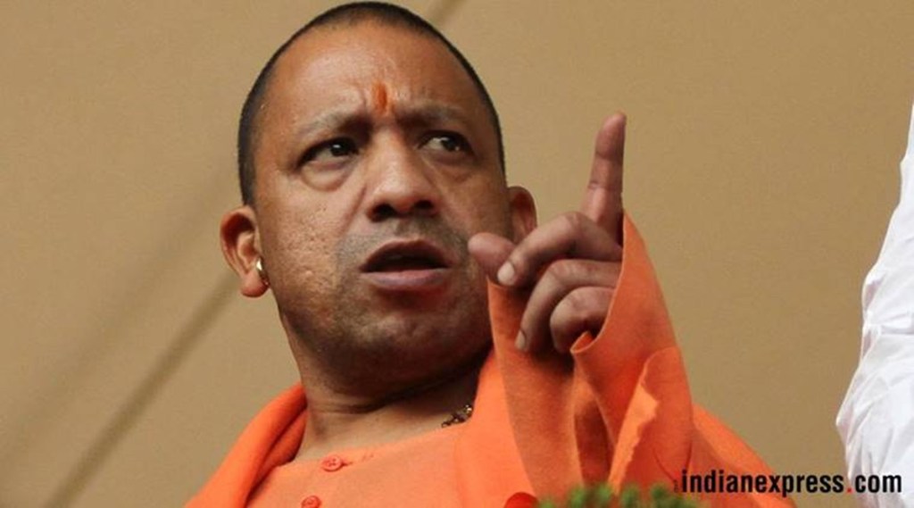 UP Chief Minister Yogi Adityanath addresses a rally in support of party candidate Usha Sirohi, in Bulandshahar, UP. (PTI Photo/File)
