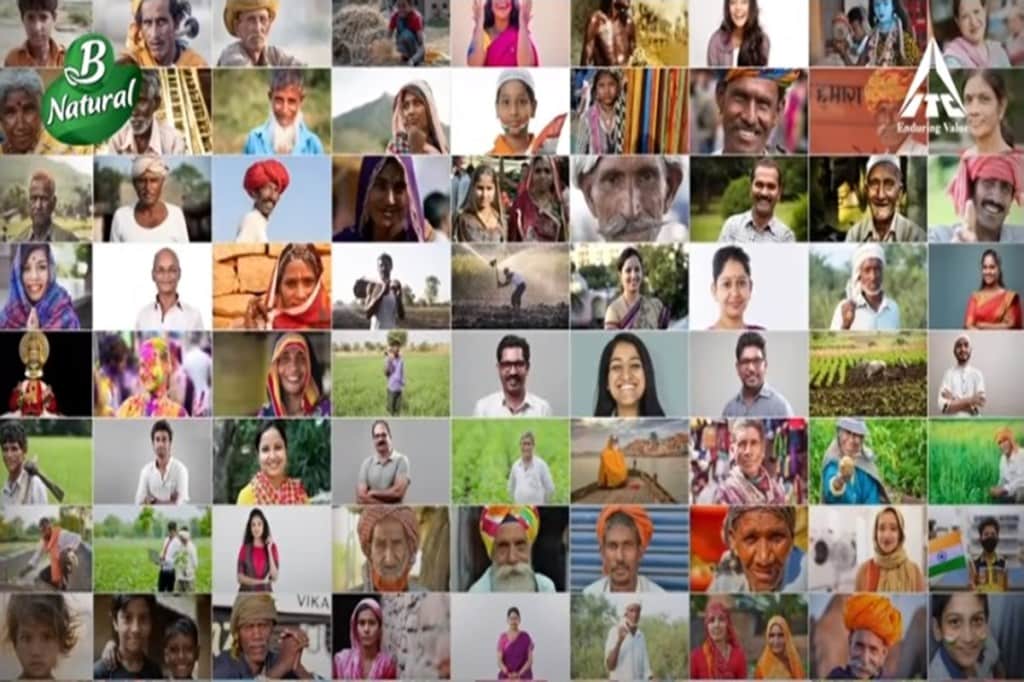 The video highlights the selfless labour put in by the farmers towards nation-building