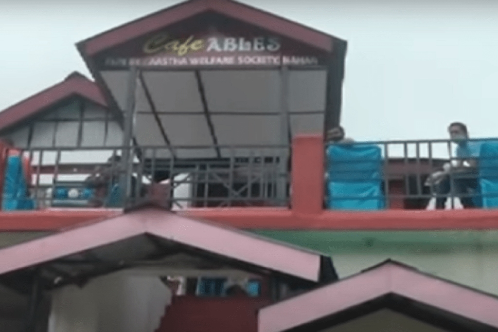 In cafe, basic food and beverages are served that are made by people who are specially-abled and are also served by them.