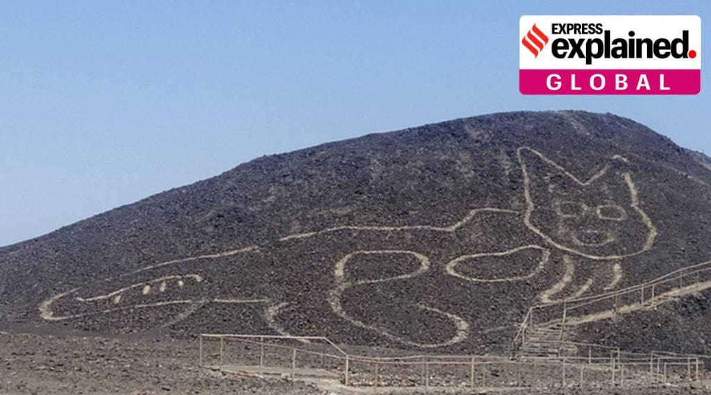 The new geoglyph is believed to be older than the earlier ones found at Nazca. (Image: Twitter) The new geoglyph is believed to be older than the earlier ones found at Nazca. (Image: Twitter)