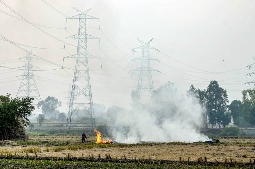 The number of farm fires in neighbouring states dropped from 2,912 on Wednesday - the highest so far this season - to 1,143 on Thursday. (PTI Photo)