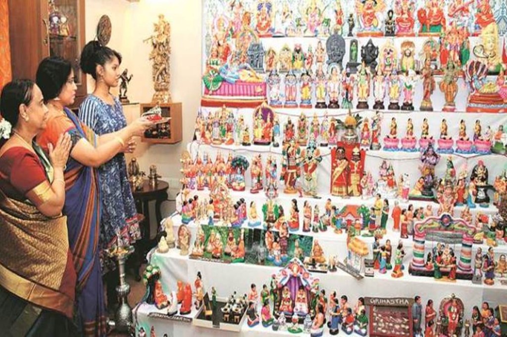 Besides displaying clay dolls and gods, on a series of steps, my daughter, Tarika, aged 13 years, uses this festival to showcase her year-long artistic projects. (Representational image: IE)