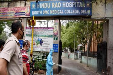 Hindu Rao Hospital was earlier made a dedicated COVID-19 facility. (Photo source: ANI)