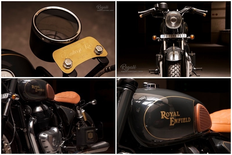 Considering the Regale is a Bobber-style motorcycle, a lot of work has gone in the rear with the repositioning of the suspension, new tail lamp, a new single seat instead of the long stock seat. The battery box and the air filter have been repositioned as well. The indicators, both up front and back, are new.