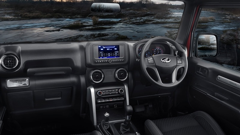 The cabin has been designed with retro-modern design inspiration. The upholstery is washable, there are hints of chrome at places. The highlight of the cabin is the touchscreen infotainment system with real-time 'adventure statistics' like pitch, roll, power, etc.