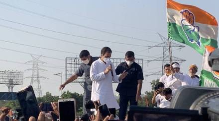 Gandhi underscored the need for improving the food procurement and Public Distribution System and acknowledged that they had shortcomings. (Photo source: ANI) Gandhi underscored the need for improving the food procurement and Public Distribution System and acknowledged that they had shortcomings. (Photo source: ANI)