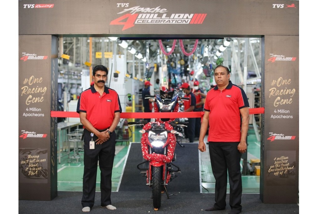 tvs apache 4 milion
