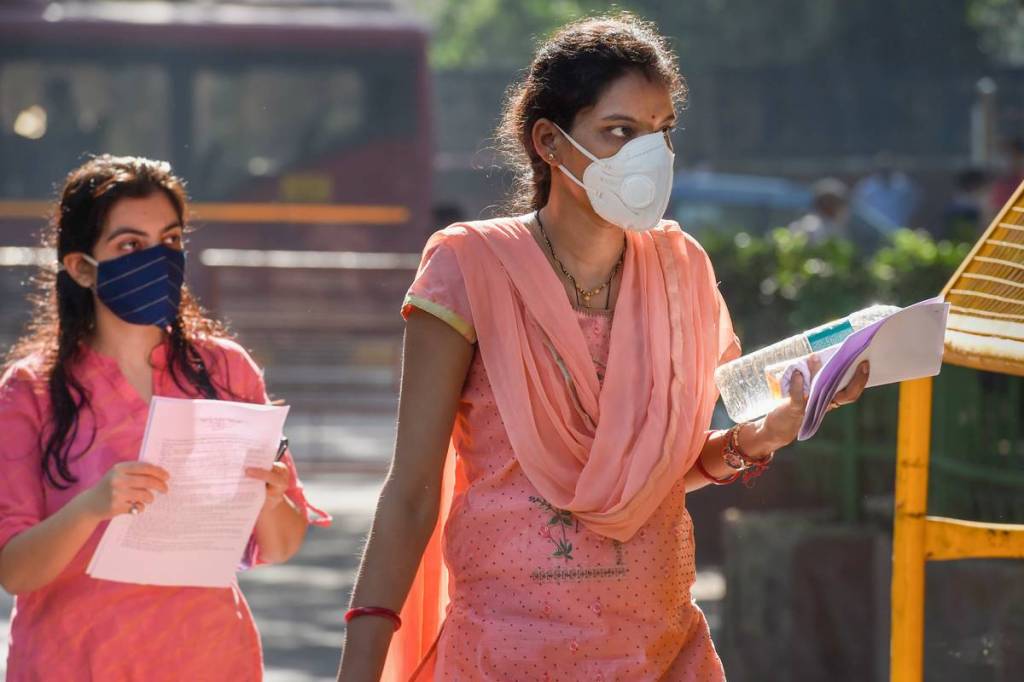 Candidates arrive at an examination centre to appear in the Union Public Service Commission (UPSC) prelims exam 2020, in New Delhi. (PTI Photo) Candidates arrive at an examination centre to appear in the Union Public Service Commission (UPSC) prelims exam 2020, in New Delhi. (PTI Photo)