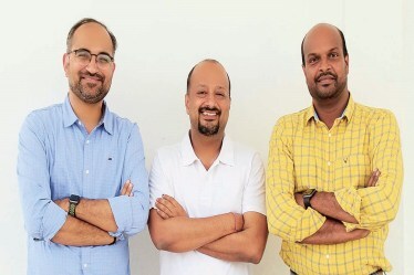 (L-R): MyGate co-founder & CTO Shreyans Daga, co-founder & COO Abhishek Kumar and co-founder & CEO Vijay Arisetty