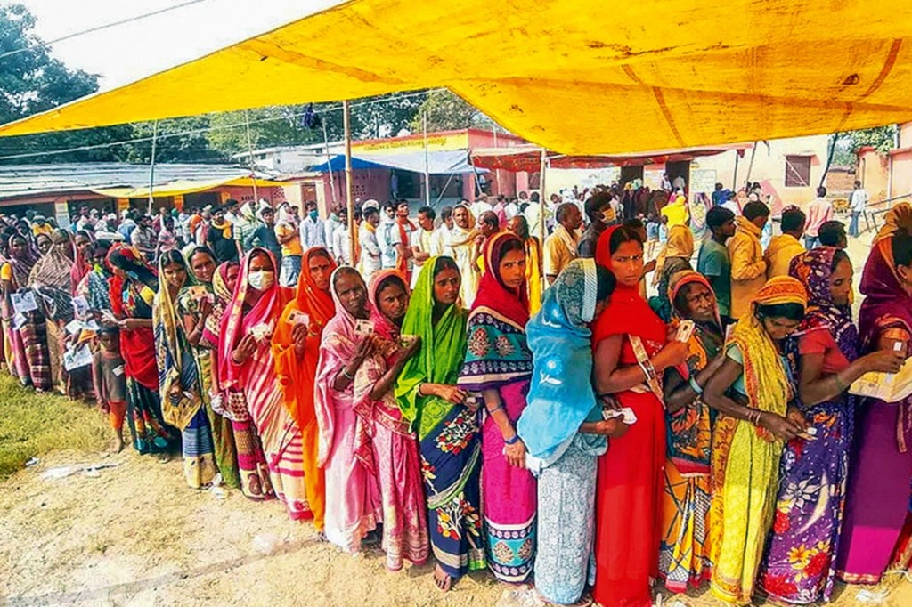 Voters stand in a queue to cast their votes for the Assembly elections in Bhagalpur, Bihar, earlier this month (PTI Image) Voters stand in a queue to cast their votes for the Assembly elections in Bhagalpur, Bihar, earlier this month (PTI Image)