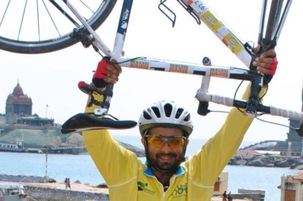 Aditya Mehta, Limca Book of Records, Kashmir, Kanyakumari, BSF, Border Security Forces, cycling, Infinity ride, Asian Para Cycling Championship