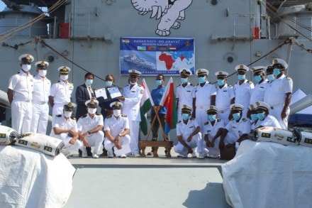 The ship is carrying food aid from India to Sudan, South Sudan, Djibouti and Eritrea.