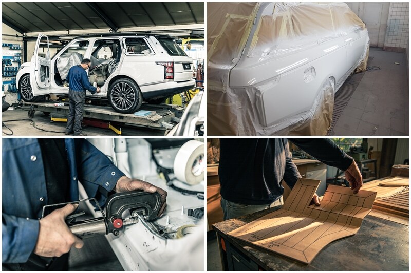 The entire floor of this Adventum Coupe is equipped with handmade teak: from the front seats to the trunk. In consultation with the buyer, Niels van Roij Design has chosen to apply a very special, white finish between the teak elements, in contrast to the regularly used black. The white lines combine tastefully with the exterior paint.