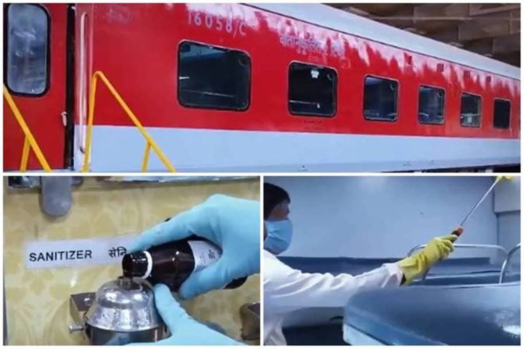 Mechanical Workshop, Gorakhpur has made many changes and improvements in a coach, transforming it into an anti-covid coach.