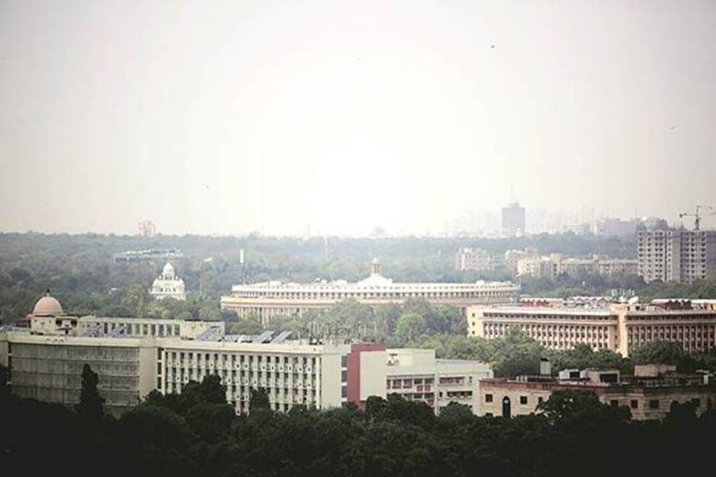 The Central Vista redevelopment project, the country's power corridor -- envisages a new triangular parliament building, a common central secretariat as well as revamped Rajpath (image: IE) The Central Vista redevelopment project, the country's power corridor -- envisages a new triangular parliament building, a common central secretariat as well as revamped Rajpath (image: IE)