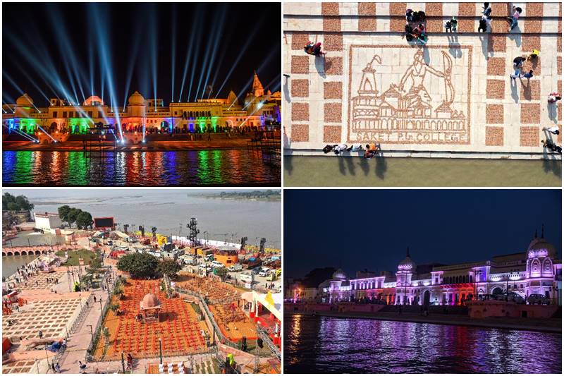 Deepotsav, Deepotsav 2020, Ayodhya deepotsav 2020, Ayodhya, Diwali, Diwali in Ayodhya, Uttar Pradesh, UP, Yogi Adityanath, Lord Ram, Hanuman Garhi, Saryu, Ram ki paidi, Deepotsav diyas