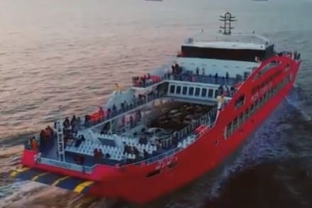 ropax ferry service, ropax ship, ropax ferry for sale, ropax boat, ropax seva, ghogha surat, ghogha hazira, narendra modi schedule, ropax ferry service in India