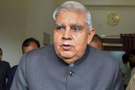 "Free, fair elections without fear are not held (in the state)," Dhankhar told reporters during a visit to a temple in the western part of the city.