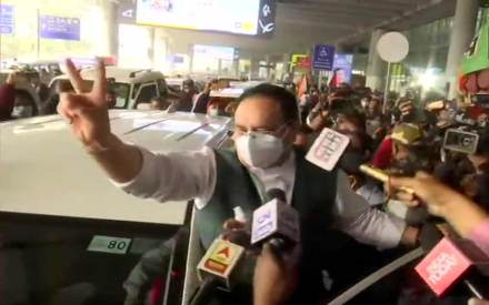 JP Nadda will also inaugurate party offices in nine districts and an election control room digitally. (Photo source: ANI)