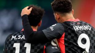 Liverpool Roberto Firmino Mohamed Salah English Premier League Liverpool Crystal Palace 7-0 Selhurst Park stadium