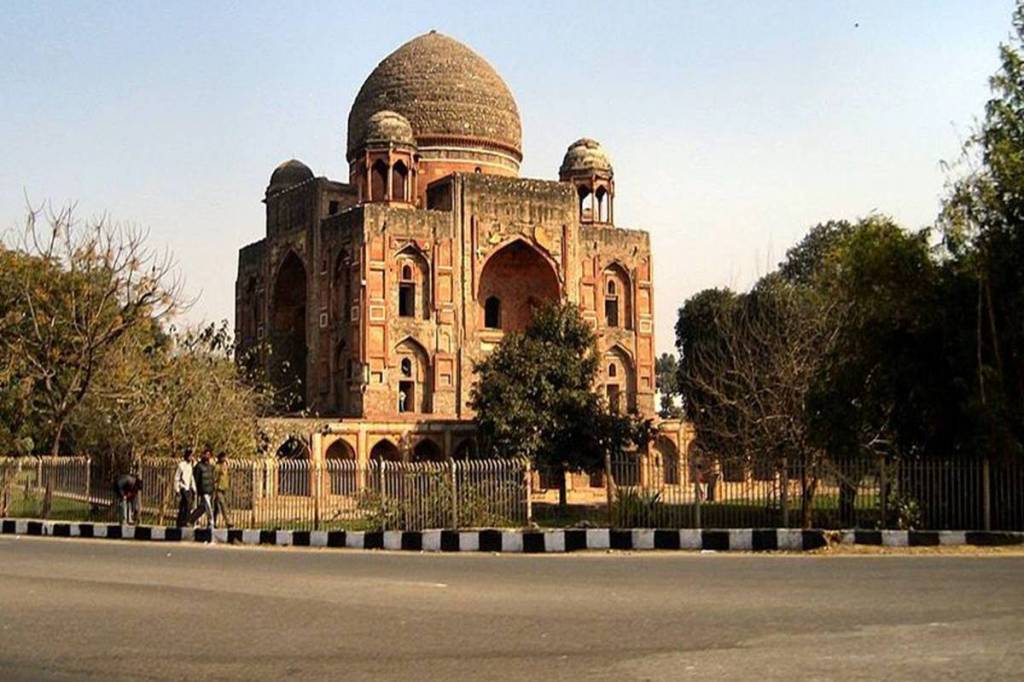 Rahim's talent of hydraulic engineering was evident from the discovery of a fountain which lifted water by as much as 20 feet and showered it on the sandstone terrace of the mausoleum. (Credit : The Indian Express)