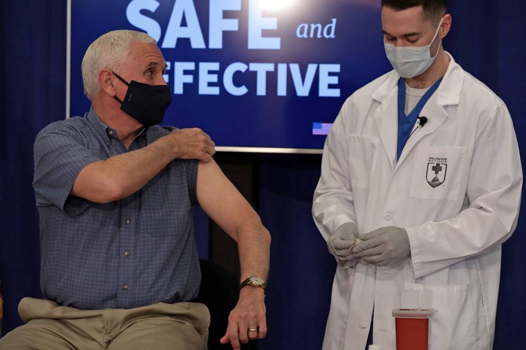 US Vice President Mike Pence receives COVID19 vaccine US Vice President Mike Pence receives COVID19 vaccine
