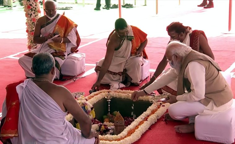 In his address, the prime minister said, "Politics can wait, but development cannot". (Photo source: ANI)