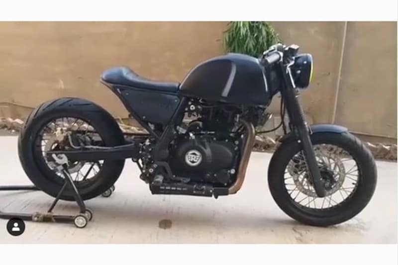 Thundercloud Customs of Ahmedabad had a thought about speeding things along on a Himalayan and the end result is claimed to be much faster and looks nothing like a Himalayan anymore. It gets a quickshifter and claims a top speed of 180 km/h, thank to a Powertronic ECU with two modes – M1 and M2. The wheels are smaller, the seat is single, and so you're looking at a bobber-style Himalayan.