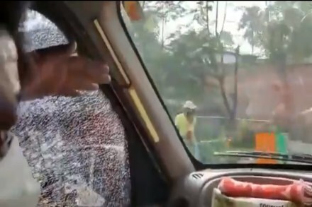 Vijay VIjayvargiya claims his vehicle was attacked by TMC workers. 