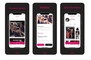 vybe together app, apple store app promoting secret parties, iOS, Tkiok suspends Vybe Together account