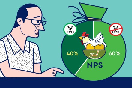 Let’s say a subscriber at age 60 has a kitty of Rs 100 in NPS.