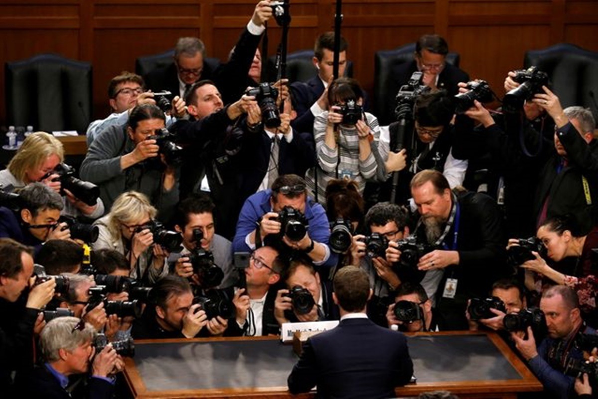 Facebook CEO Mark Zuckerberg surrounded by the media during a hearing on protection of user data, on Capitol Hill in Washington, US. (Reuters/File image)