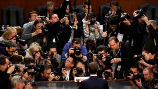 Facebook CEO Mark Zuckerberg surrounded by the media during a hearing on protection of user data, on Capitol Hill in Washington, US. (Reuters/File image)