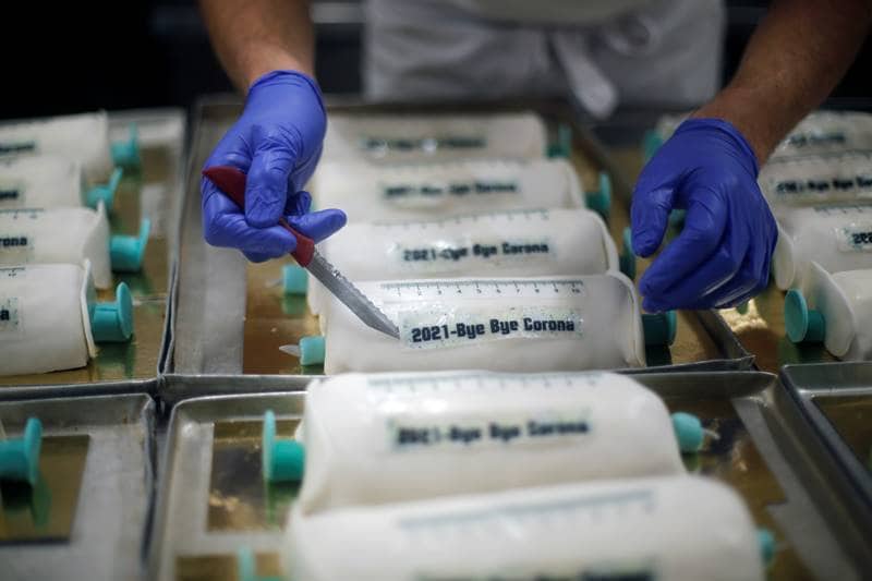 coronavirus vaccine, covid-19 vaccine, coronavirus vaccine update, german bakery, syringe cakes, coronavirus vaccine drive, Covid-19, syringe-shaped cakes