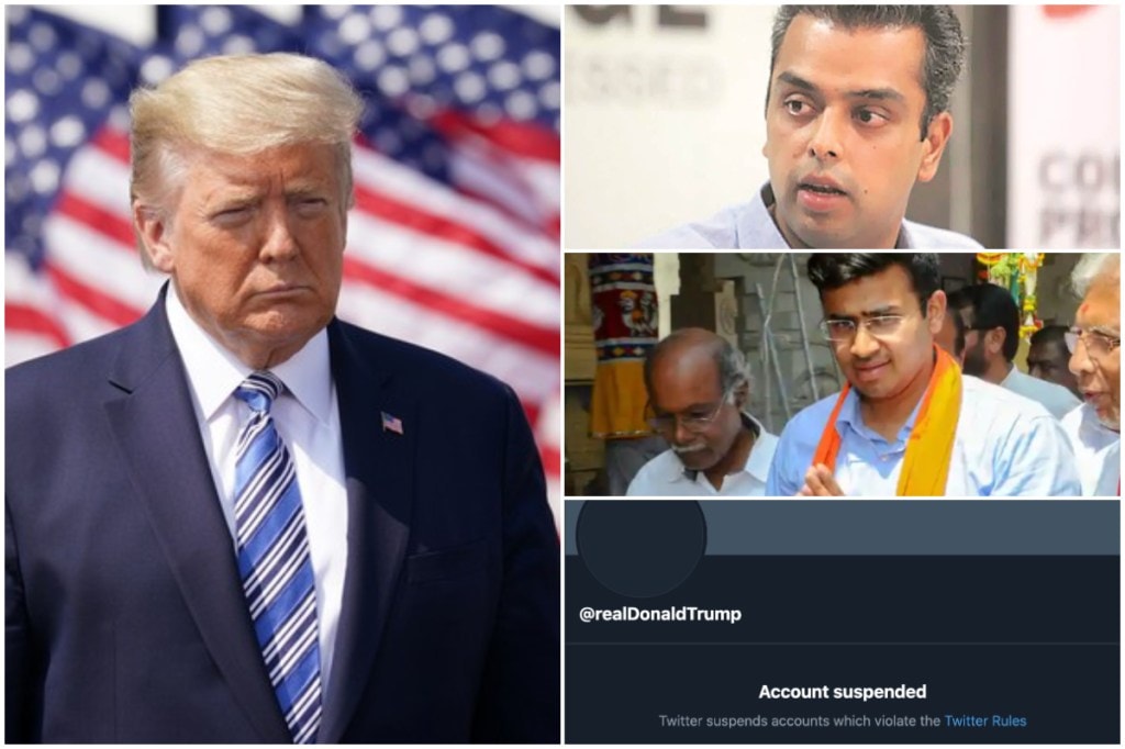 Donald Trump, Donald Trump latest, Donald Trump news, Donald Trump Twitter, Donald Trump Twitter ban, Twitter, Milind Deora, Tejasvi Surya, BJP, Capitol Hill, Joe Biden, Washington