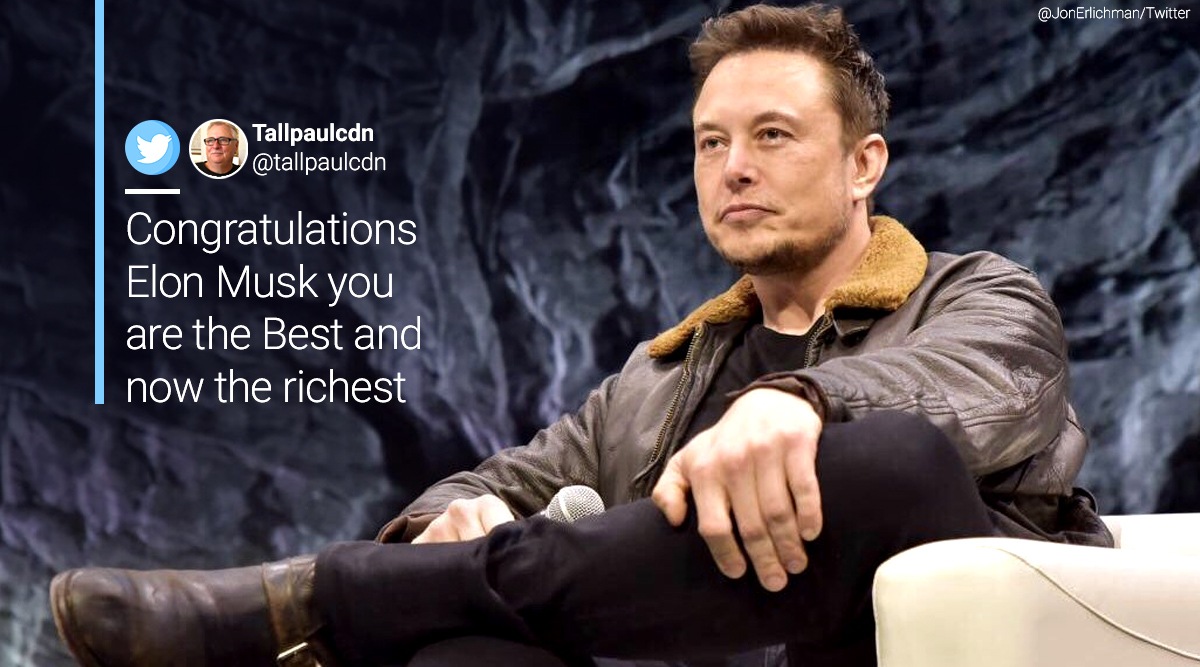 Elon Musk, Tesla, world's richest man, Jeff Bezos, Amazon CEO, rise in Tesla shares