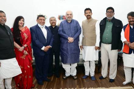 Former West Bengal minister Rajib Banerjee other former TMC leaders join BJP in presence of Amit Shah