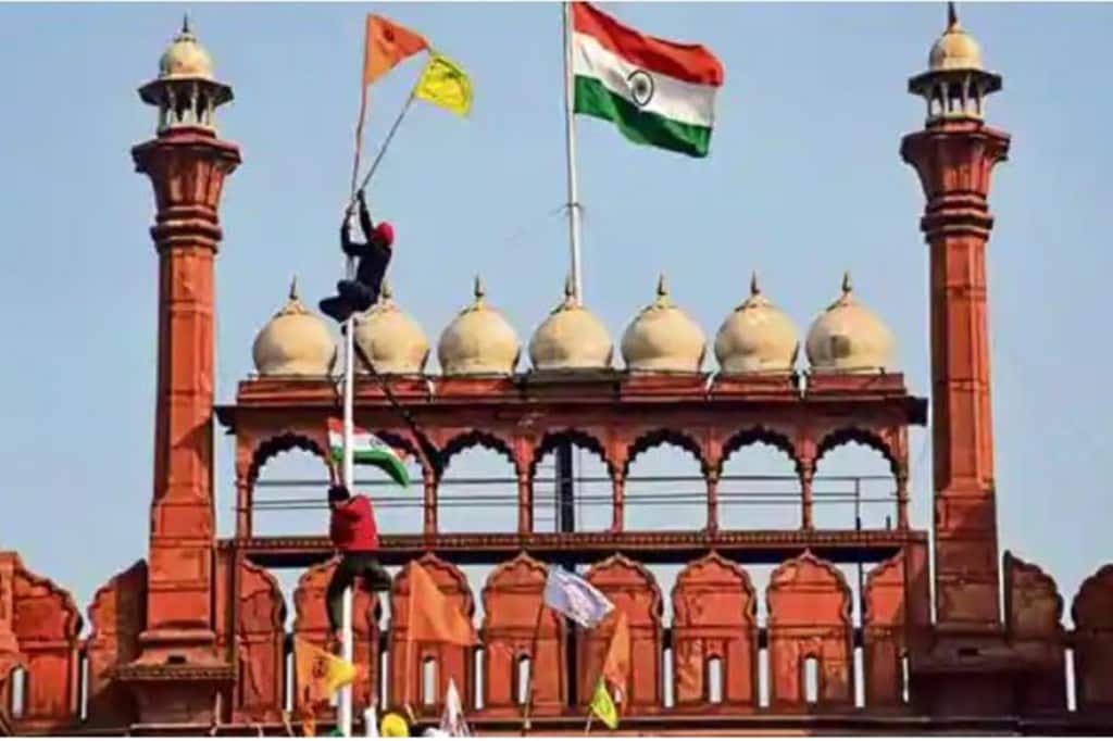 Red Fort News Red Fort Flag Farmers Protest