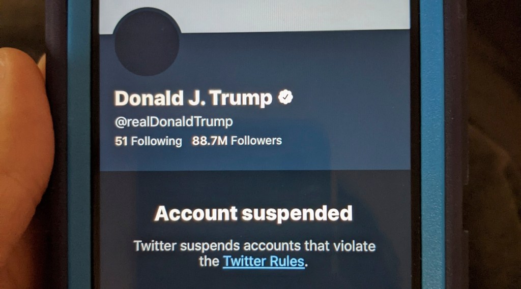 donald trump twitter account suspension