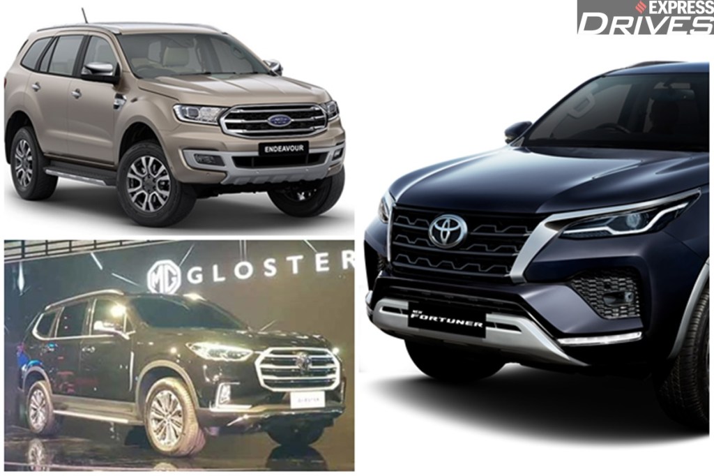 Toyota Fortuner vs MG Gloster vs Ford Endeavour: 7-seater SUVs compared on specs, price, features