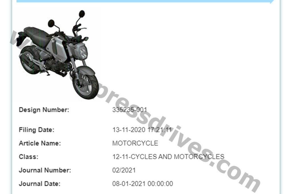 2021 Honda Grom 125 patented in India: Navi’s return in a bigger, better avatar?