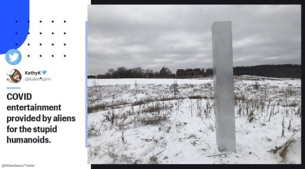 The artist who installed the monolith wanted to stay anonymous and is expecting the beauty of the sculpture to evoke conversations. Image: Symphony Forest Park