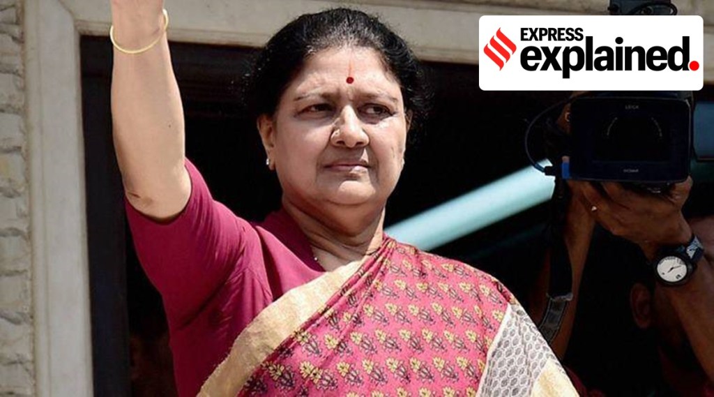 Sasikala is out of jail after four years. (IE) Sasikala is out of jail after four years. (IE)